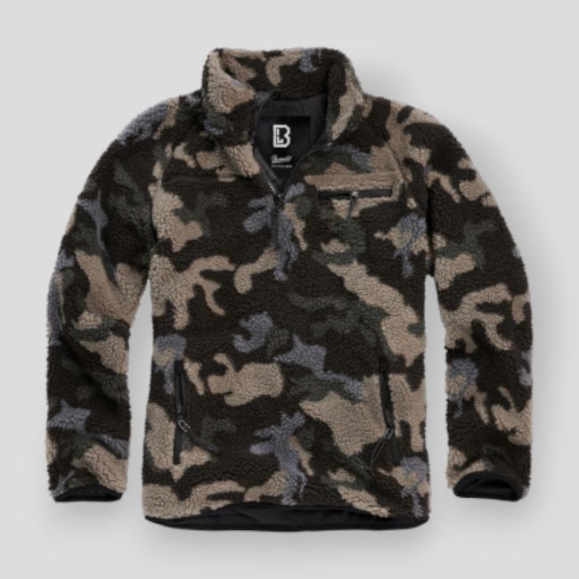 Fleece-Sweatjacke darkcamo - Brandit