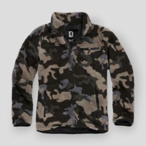 Fleece sweatshirt met rits darkcamo - Brandit