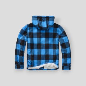 Kapuzenjacke kariert schwarz/blau - Brandit