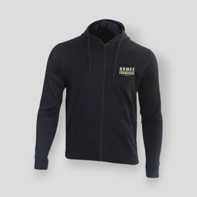 Felpa con zip Armée Française BV - Nero - Summit Outdoor Lifestyle