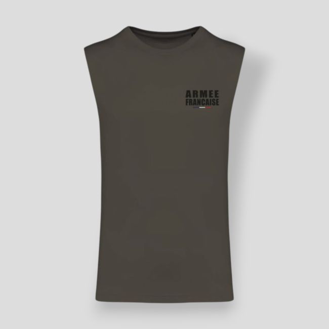 T-shirt sans manche Armée Française Dark - Kaki - Summit Outdoor Lifetsyle