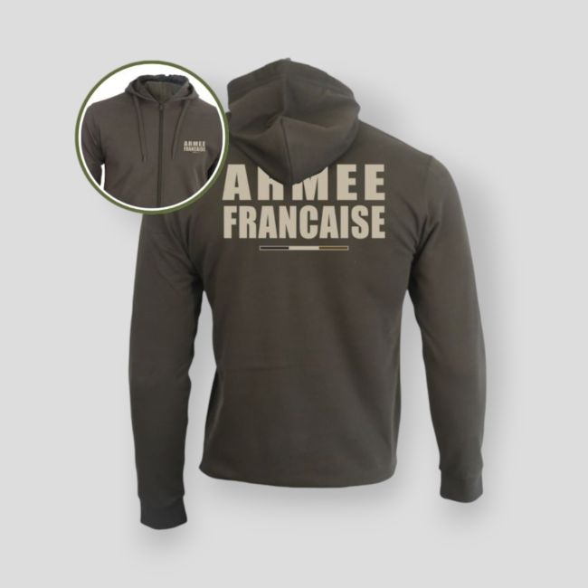 Sudadera con cremallera Armée Française BV - Caqui - Summit Outdoor Lifestyle