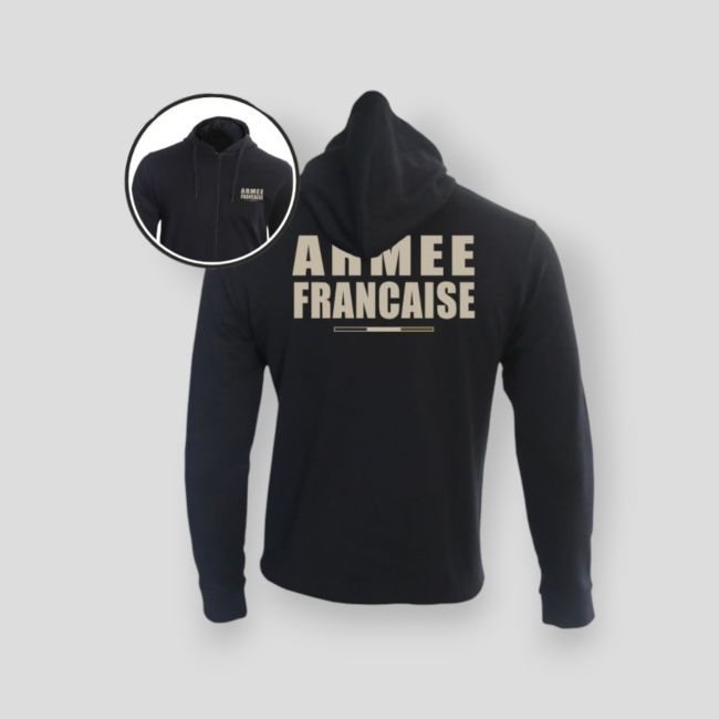 Sudadera con cremallera Armée Française BV - Negro - Summit Outdoor Lifestyle