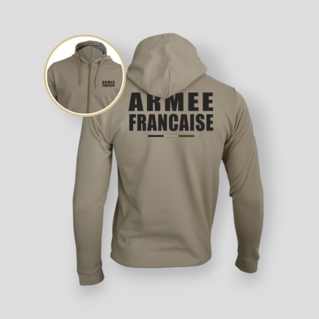 Sweat-shirt zippé Armée Française BR Light - Coyote - Summit OutdoorLifestyle