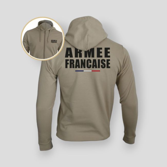 Sudadera con cremallera Armée Française - Light Sand - Summit Outdoor Lifestyle