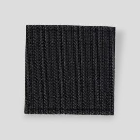 Vierkante 3D-stof patch bloedgroep O+ met klittenband - Zwart