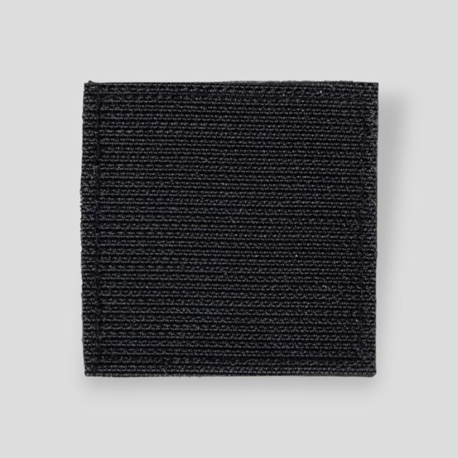 Patch carré Tissu 3D groupe sanguin AB+ avec velcro - Noir