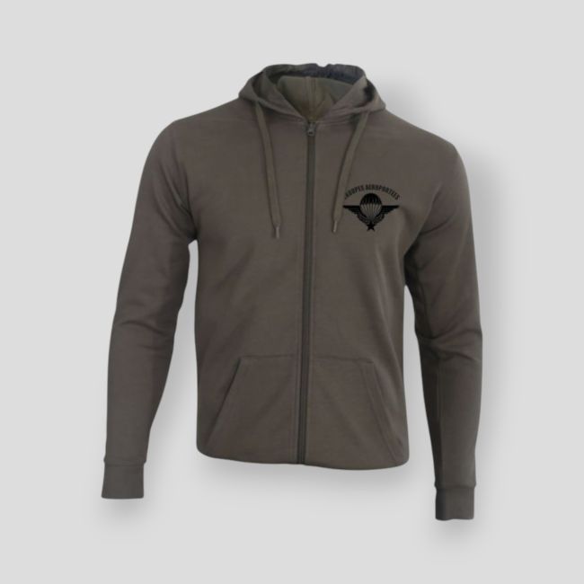 Sweat-shirt zippé Troupes Aéroportées - Kaki - Summit Outdoor Lifestyle