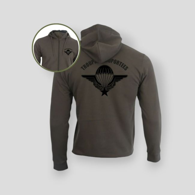 Felpa con zip Truppe Aviotrasportate - Kaki - Summit Outdoor Lifestyle