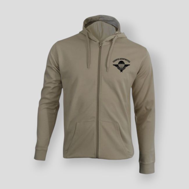 Sweat-shirt zippé Troupes Aéroportées - Light Sand - Summit Outdoor Lifestyle