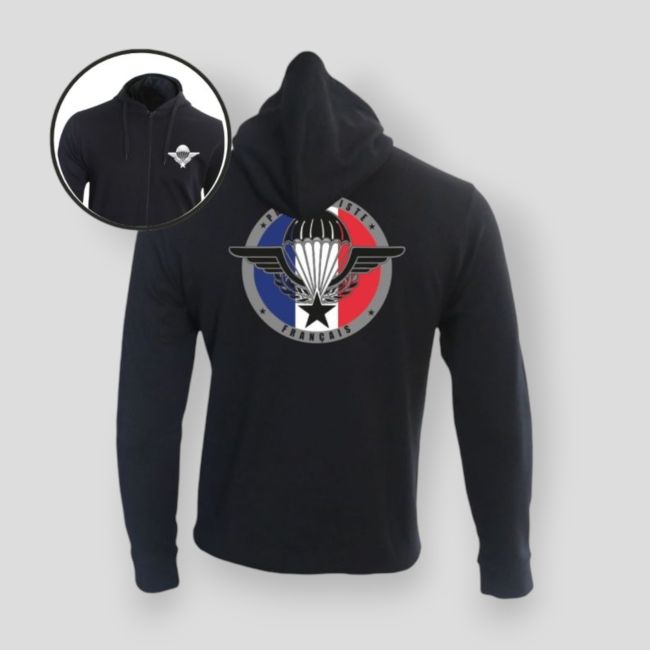 Bluza z zamkiem Wojska Powietrznodesantowe Francja - Czarny - Summit Outdoor Lifestyle