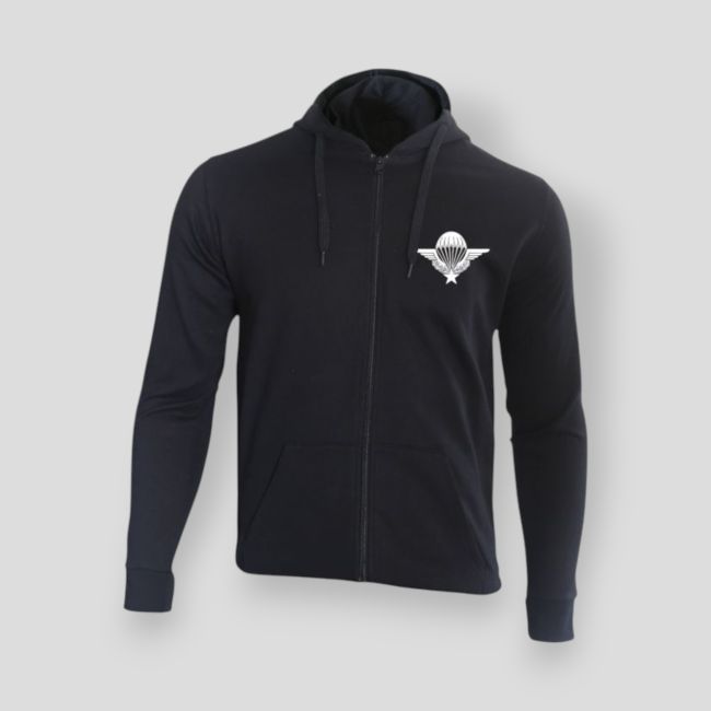 Sudadera con cremallera Tropas Aerotransportadas Francia - Negro - Summit Outdoor Lifestyle