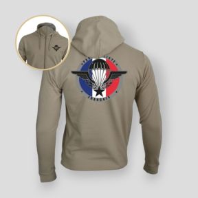 Felpa con zip Troupes Aéroportées Francia - Light Sand - Summit Outdoor Lifestyle