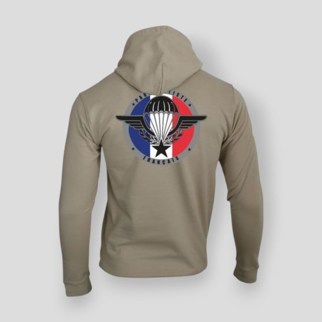 Felpa con zip Troupes Aéroportées Francia - Light Sand - Summit Outdoor Lifestyle