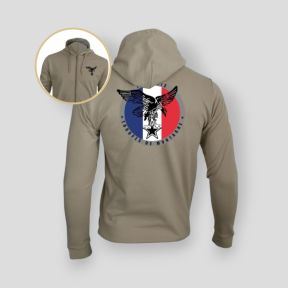 Sweat-shirt zippé Troupes de Montagne France - Light Sand - Summit Outdoor Lifestyle