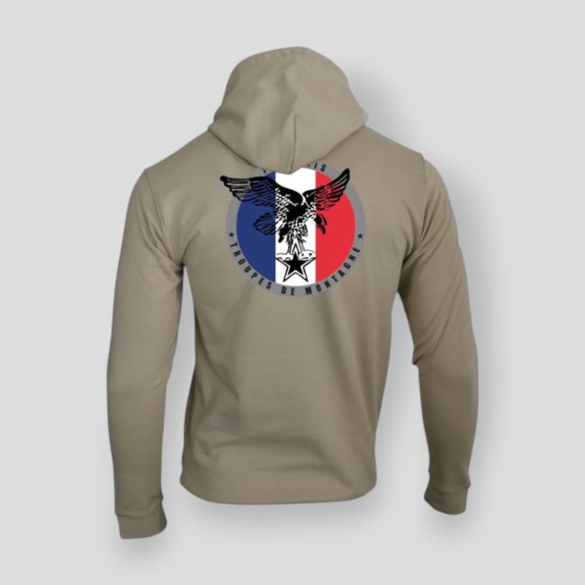 Sweatshirt mit Reißverschluss Gebirgstruppen Frankreich - Light Sand - Summit Outdoor Lifestyle