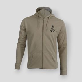 Sweat-shirt zippé Troupes de Marine France - Light Sand - Summit Outdoor Lifestyle
