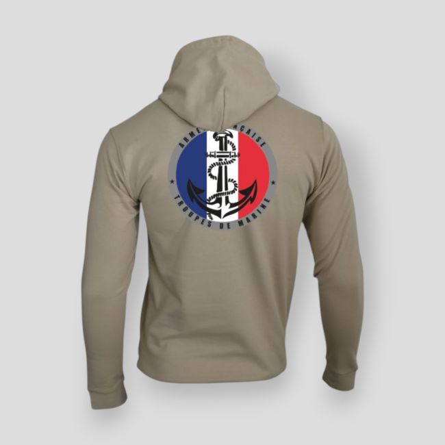 Felpa con zip Troupes de Marine Francia - Light Sand - Summit Outdoor Lifestyle