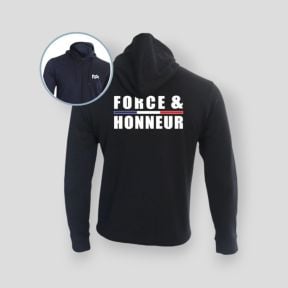 Sweat-shirt zippé Force & Honeur Liseré - Bleu Marine - Summit Outdoor Lifestyle
