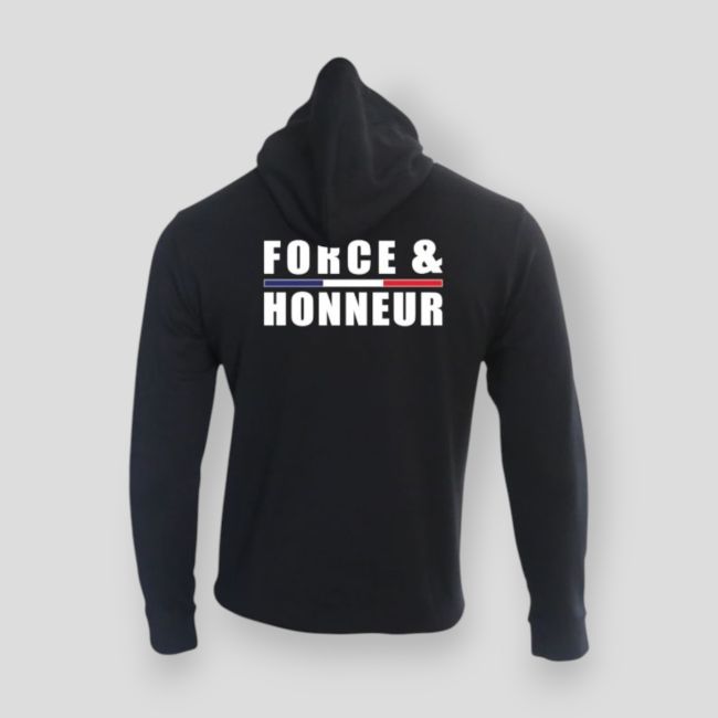 Sweatshirt met rits Force & Honeur Bies - Zwart - Summit Outdoor Lifestyle