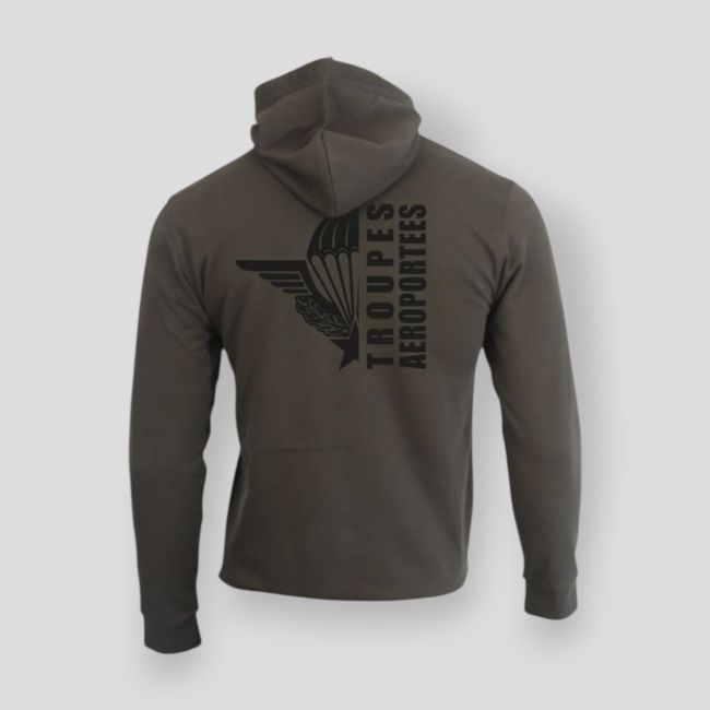 Sweat-shirt zippé Troupes Aéroportées Design - Kaki - Summit Outdoor Lifestyle