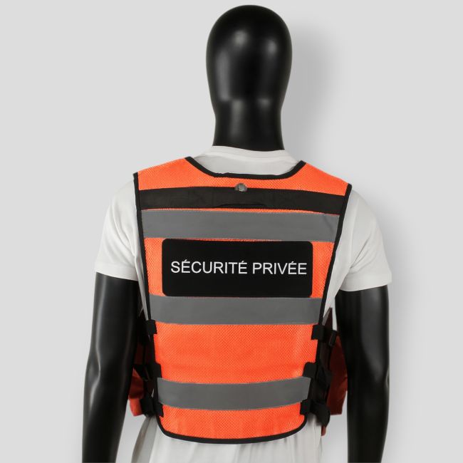 Chaleco Thor Mesh Seguridad Privada - Naranja - VVS