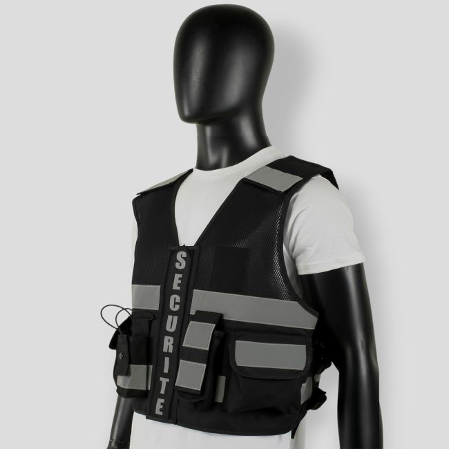 Chaleco Thor Mesh Seguridad Privada - Negro - VVS