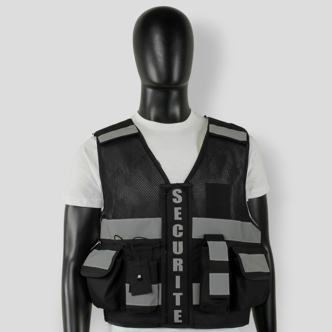 Colete Thor Mesh Segurança Privada - Preto - VVS