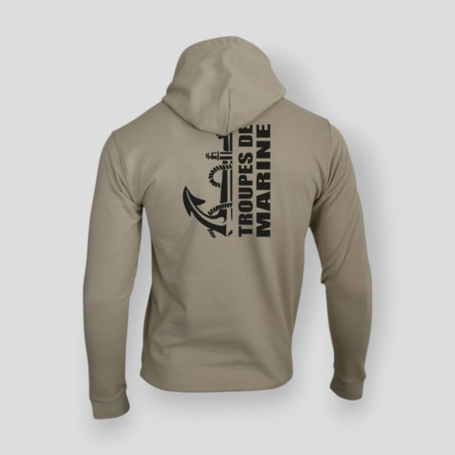 Kapuzen-Sweatshirt mit Reißverschluss Troupes de Marine Design - Light Sand - Summit Outdoor Lifestyle