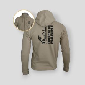 Bluza z kapturem na zamek Troupes de Marine Design - Light Sand - Summit Outdoor Lifestyle