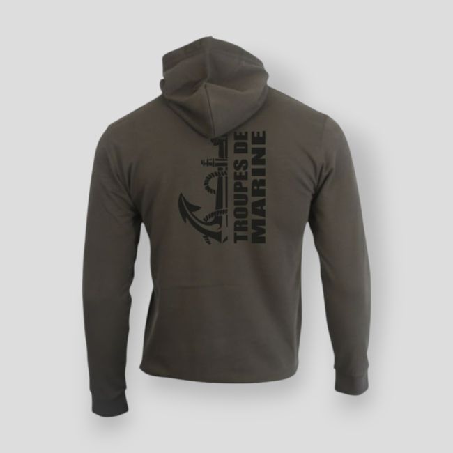 Sweatshirt met rits Troupes de Marine Design - Kaki - Summit Outdoor Lifestyle