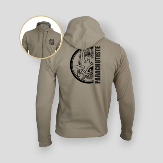 Kapuzen-Sweatshirt mit Reißverschluss Parachutiste Métro Design - Light Sand - Summit Outdoor Lifestyle