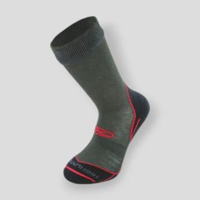Calcetines Coolmax Trek - Gris/Rojo - Highlander Outdoor