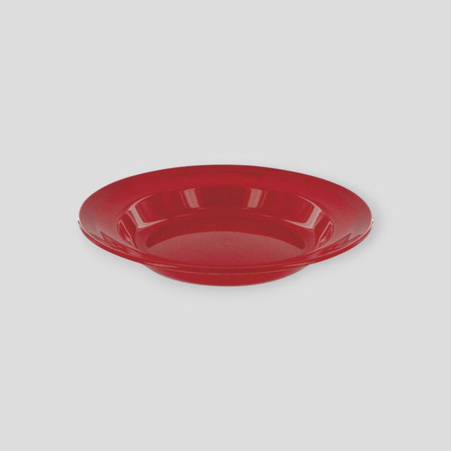 Tiefer Plastikteller 22cm - Rot - Highlander