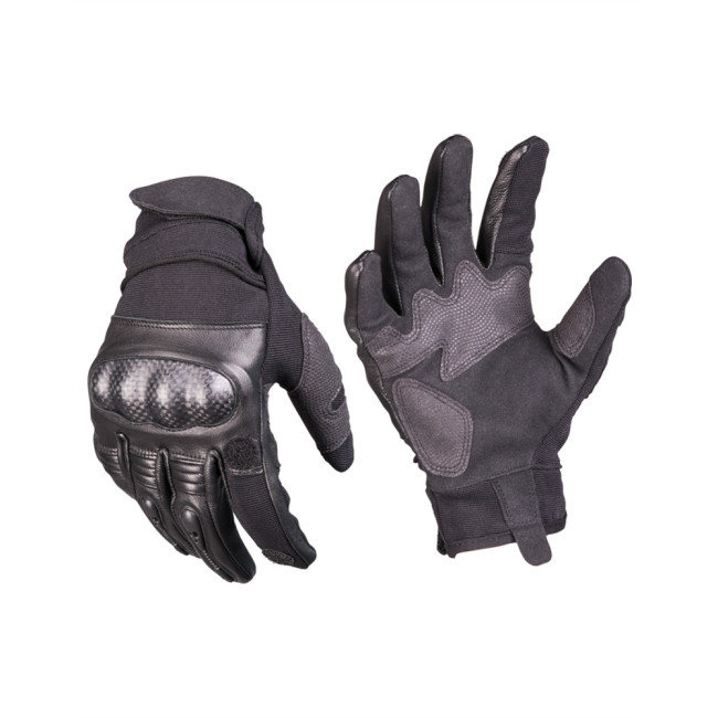 Gants Tactical GEN.II cuir noir - Miltec