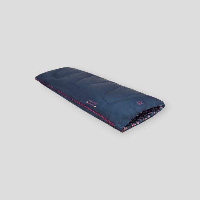 Rechteckiger Schlafsack Sleepline 250 - Blau Floral - Highlander
