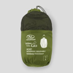 Kurtka wodoodporna Stow & Go - Oliwkowa - Highlander