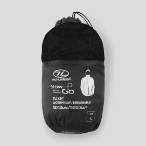 Chaqueta impermeable Stow & Go V2 - Negro - Highlander Forces