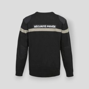 Pullover mit grauem Streifen Privater Sicherheitsdienst EVO - Schwarz - CityGuard