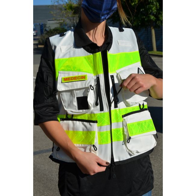 Navy blue STAFF ACCESS multi-pocket intervention vest - Dimatex