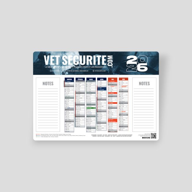 Calendario 2026 formato A4 VET SECURITE