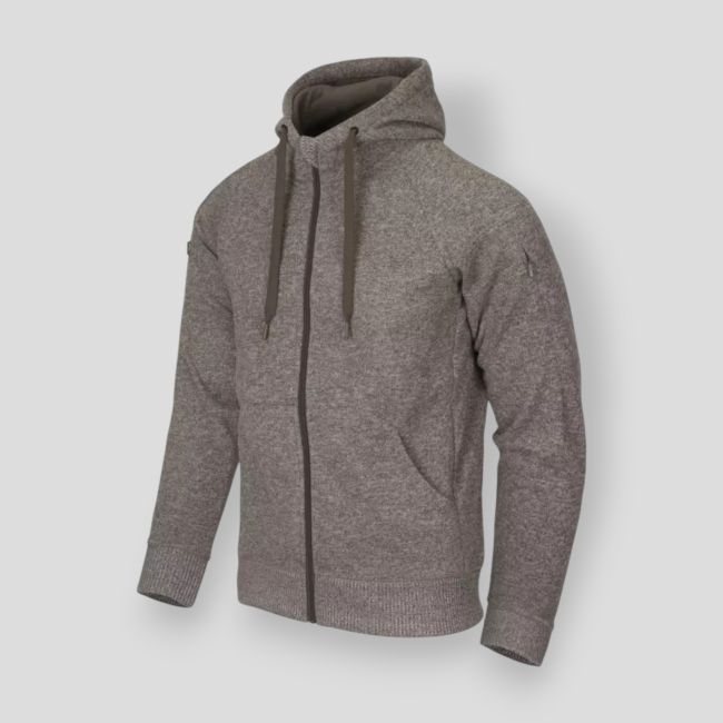 covert tactical hoodie (fullzip)® - melange light tan - helikon