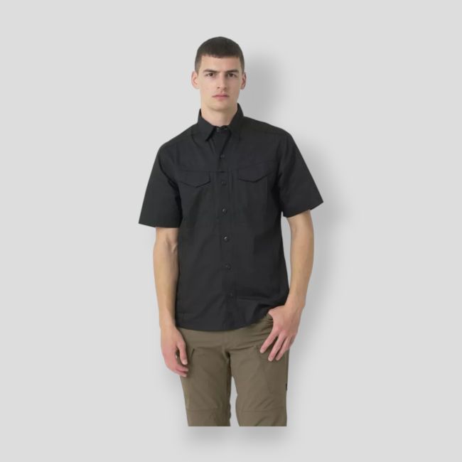 Defender MK2 Hemd Kurzarm® - Polycotton Ripstop - Schwarz - Helikon