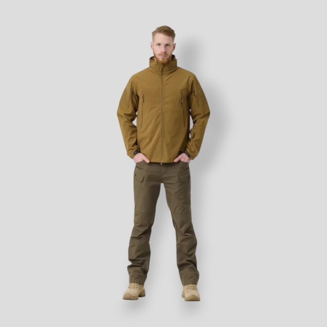 gunfighter jacket - shark skin windblocker - coyote - helikon