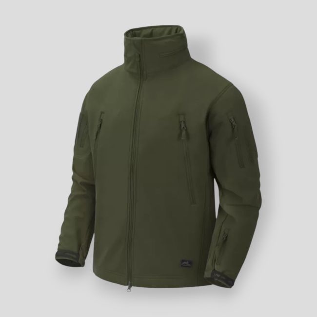 gunfighter jacket - shark skin windblocker - olive green - helikon