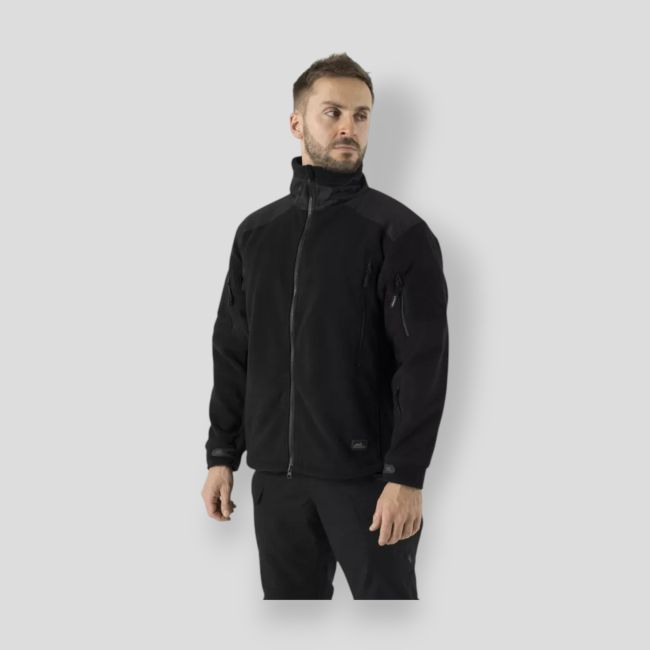 liberty jacket - double fleece - black - helikon