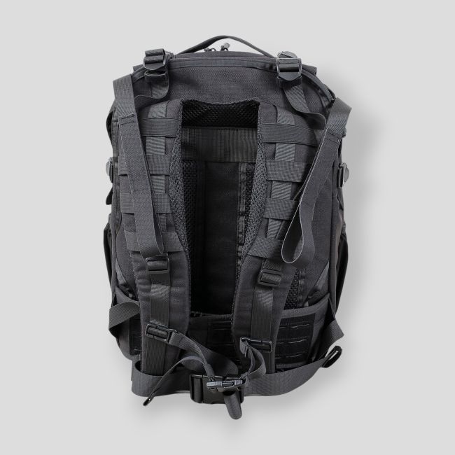 Mochila táctica 33L Faucon con portaplacas extraíble - Negro - Patrol Equipement