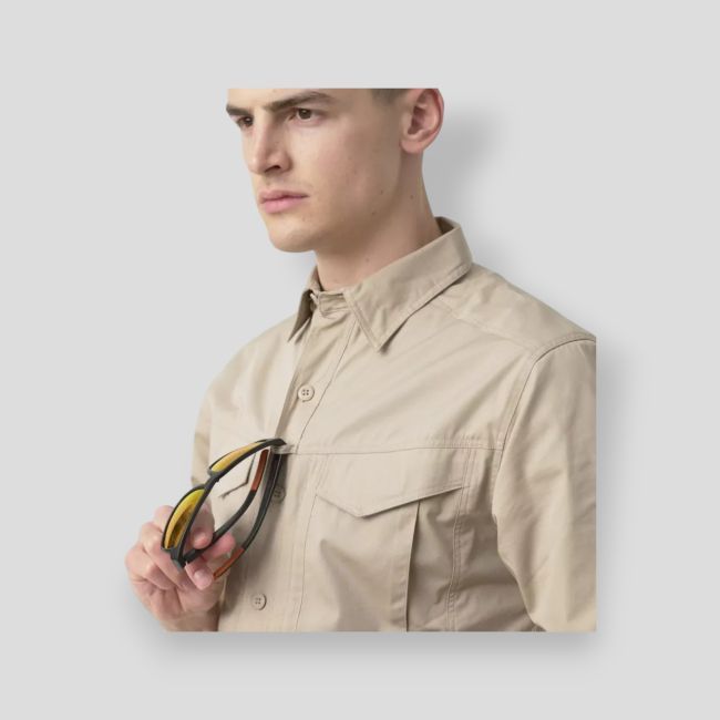 defender mk2 shirt short sleeve® - polycotton ripstop - khaki - helikon