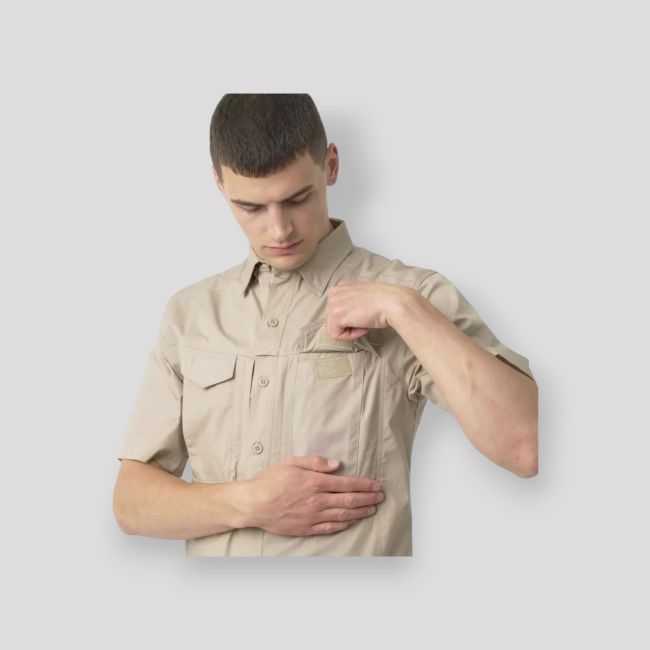 defender mk2 shirt short sleeve® - polycotton ripstop - khaki - helikon