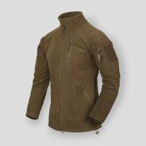 alpha tactical jacket - grid fleece - coyote - helikon
